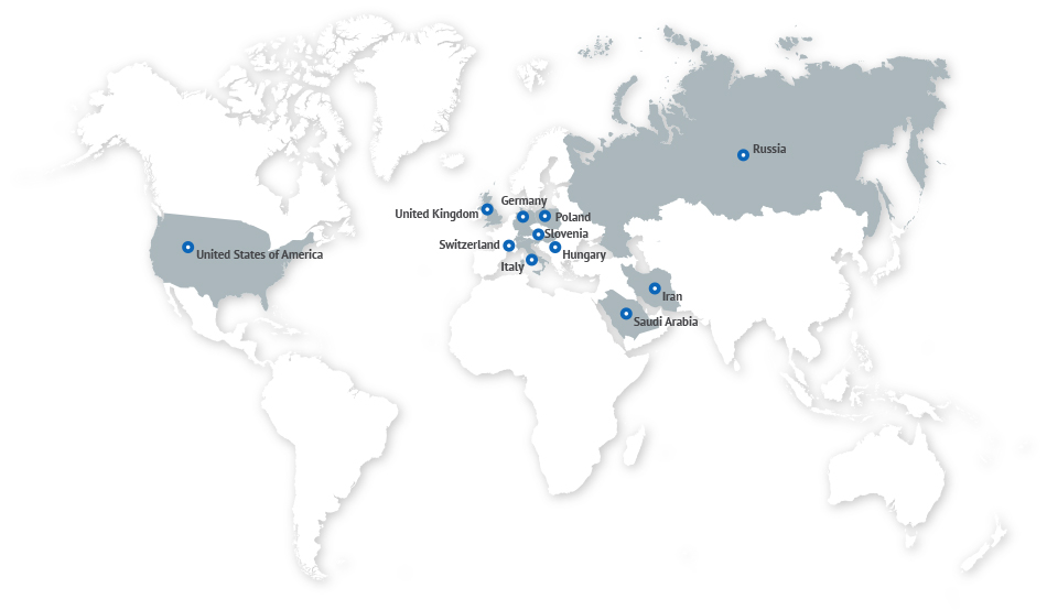 Immagine di una mappa con i mercati nel mondo a cui si rivolge Recodi