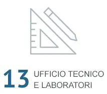 Icona che rappresenta il personale in Ufficio Tecnico e il numero di persone: 13