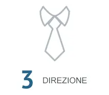 Icona che rappresenta il personale in Direzione e il numero di persone: 3