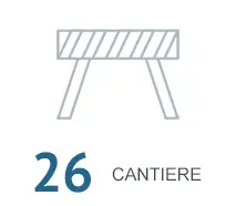 Icona che rappresenta il personale in Cantiere e il numero di persone: 26